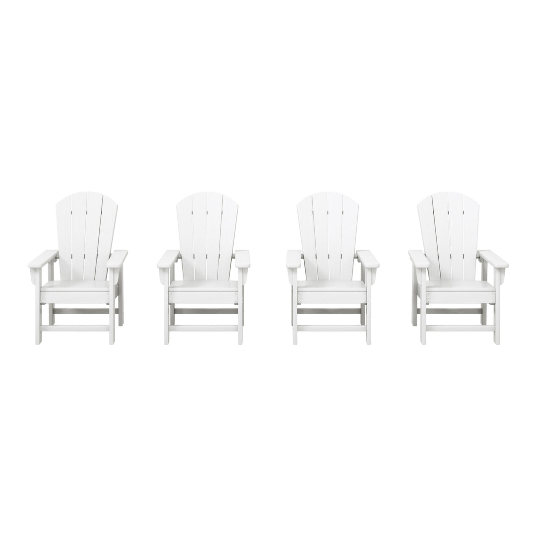 Malibu Kids Outdoor Adirondack Plastic Patio Chair (Set of 4)