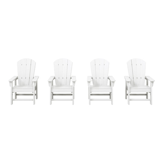 Malibu Kids Outdoor Adirondack Plastic Patio Chair (Set of 4)