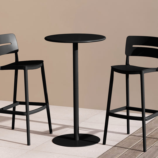 Playa 41.25" Adjustable Metal Round Bar Height Table