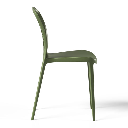 Playa Outdoor Modern Stackable Patio Dining Chairs (Set of 2)