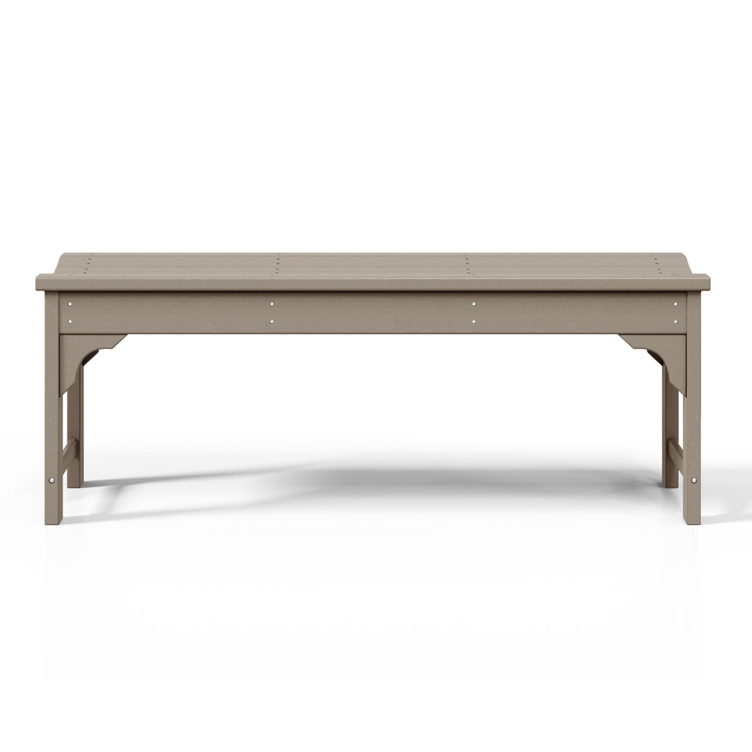 Malibu 48" length backless Poly Wood Outdoor / Garden bench