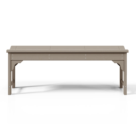 Malibu 48" length backless Poly Wood Outdoor / Garden bench