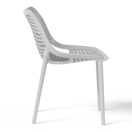 Playa Outdoor Stackable Modern Plastic Dining Chairs (Set of 2)