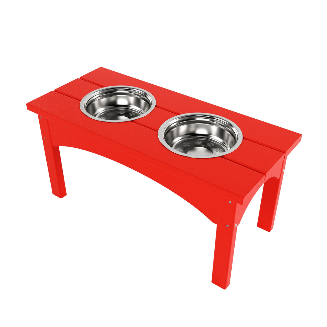 Malibu HDPE Weather Resistant Elevated Pet Feeder