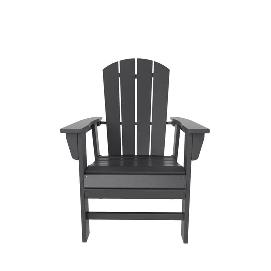 Malibu Outdoor Patio HDPE Plastic Adirondack Dining Chair