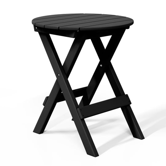 Malibu HDPE Outdoor 24.5 Inch Round Portable Folding Patio Dining Table