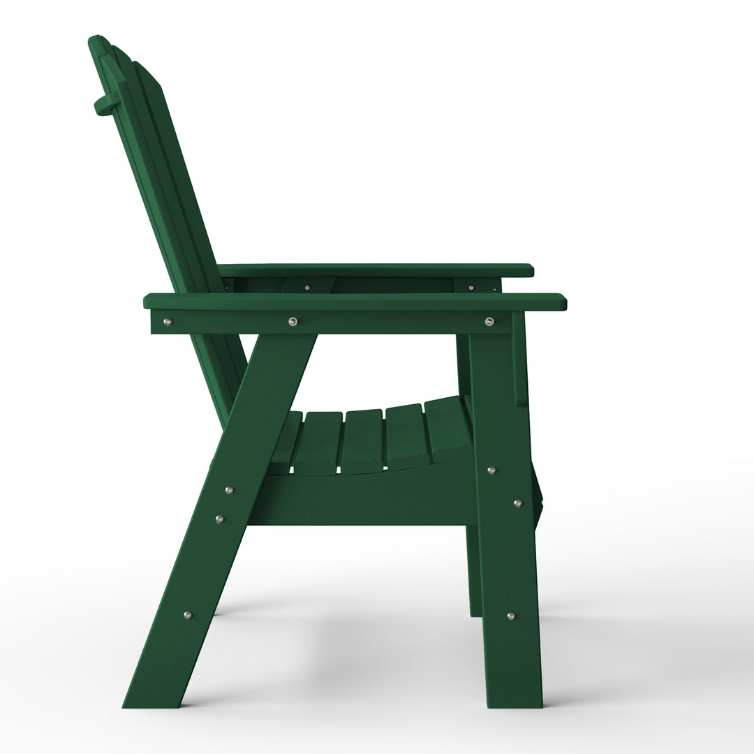 Dylan Outdoor Patio Shell-back Adirondack Dining Chair Weather Resistant