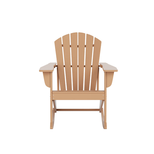 Dylan Outdoor Patio Poly Plastic Adirondack Rocking Chair