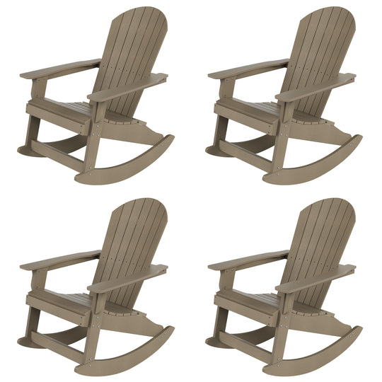 Tuscany HIPS Outdoor Adirondack Rocking Chair (Set of 4)