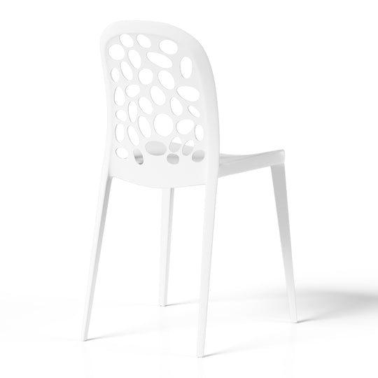 Playa Outdoor Modern Stackable Patio Dining Chairs (Set of 2)