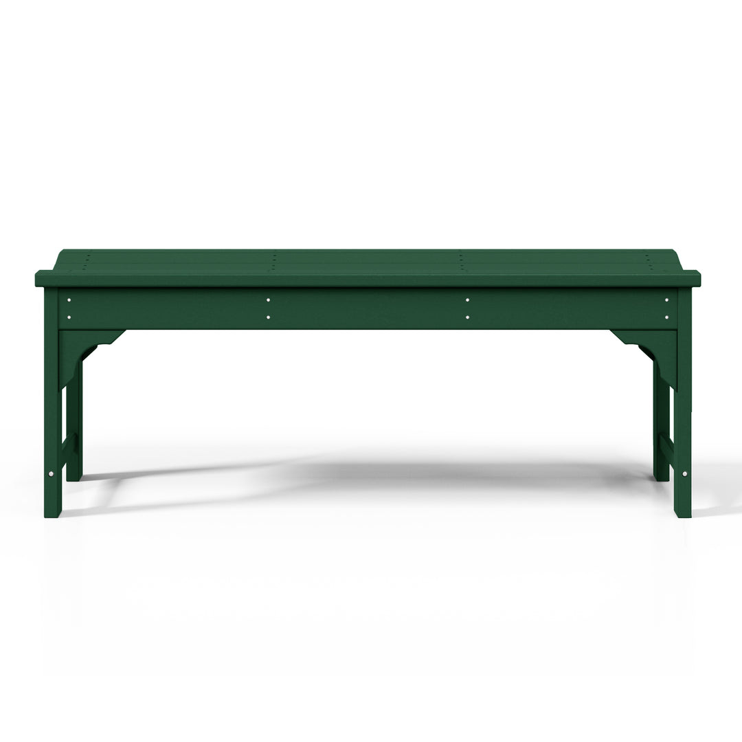 Malibu 48" length backless Poly Wood Outdoor / Garden bench
