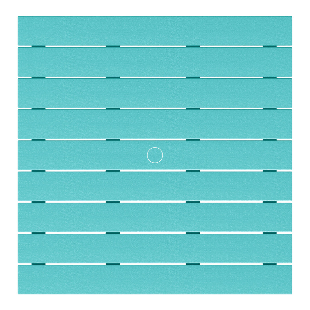 Dylan 5-Piece Outdoor Patio HDPE Adirondack Chair With Square Coffee Table Conversation Set