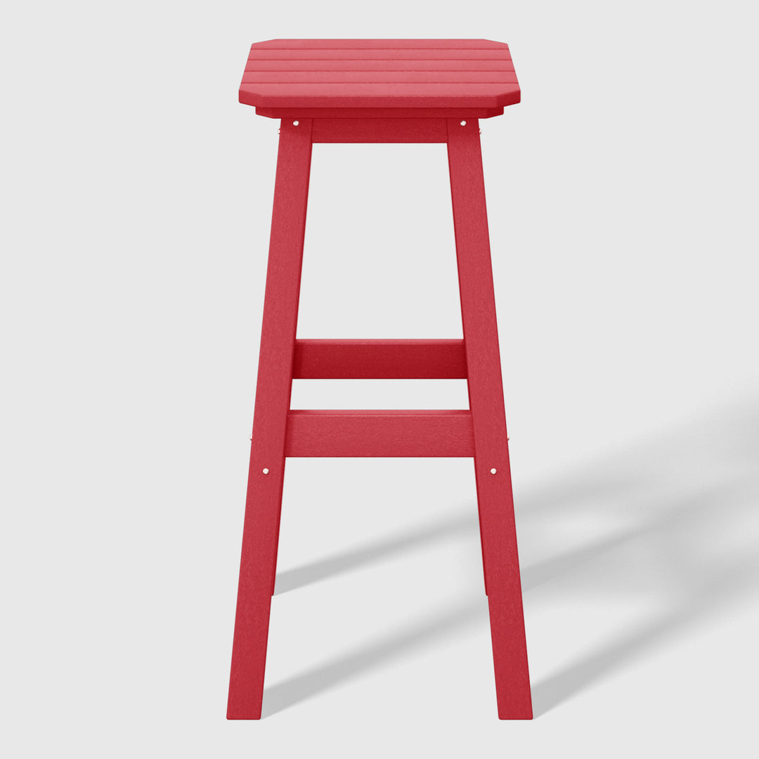 Malibu 29" HDPE Outdoor Patio Square Bar Height Bar Stool
