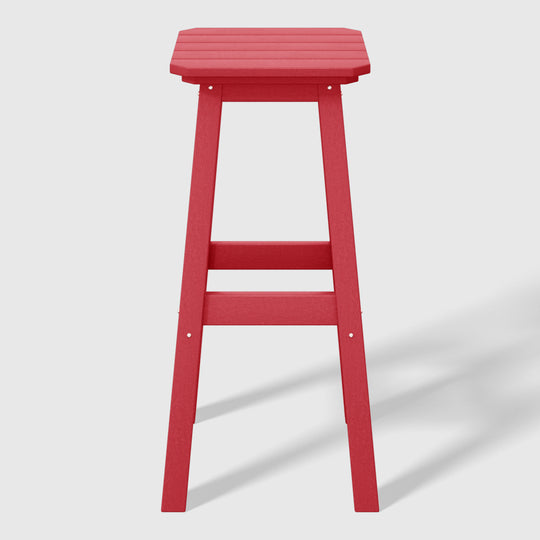 Malibu 29" HDPE Outdoor Patio Square Bar Height Bar Stool