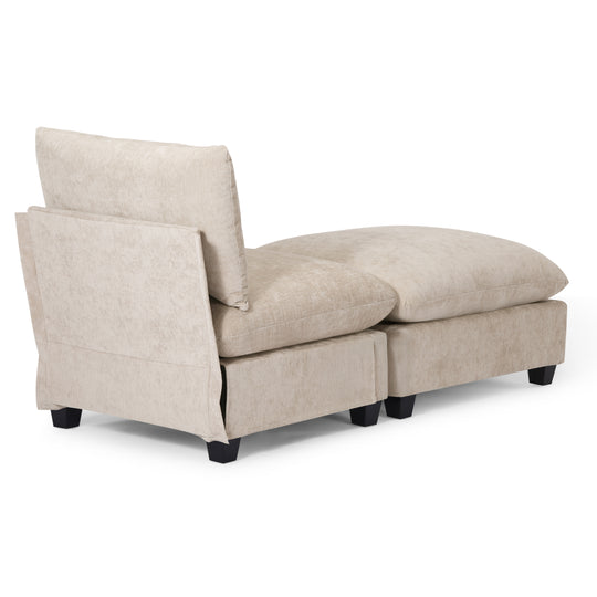 Augusta 68.5" Chenille Upholstered Indoor Chaise Lounge Chair