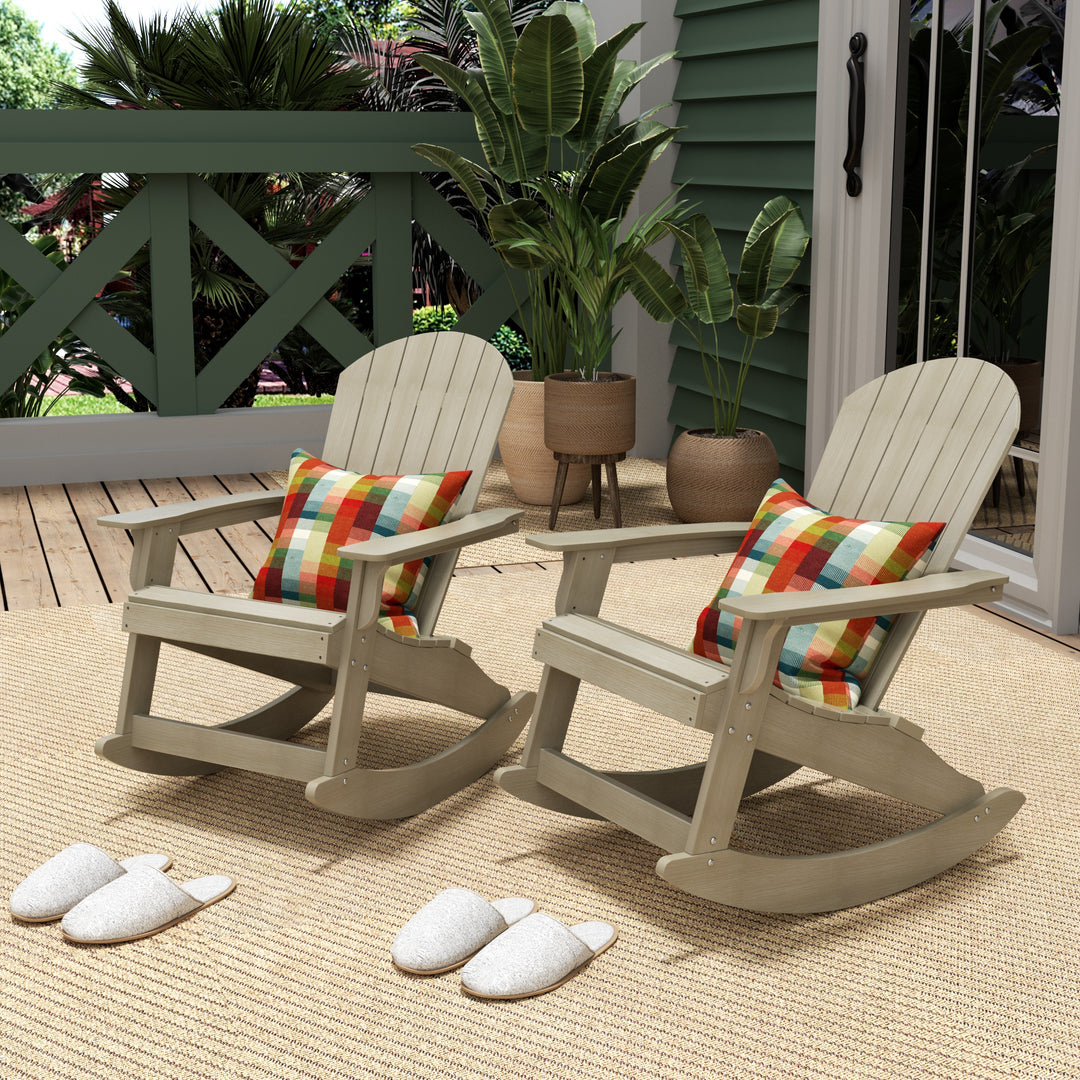 Tuscany HIPS Outdoor Adirondack Rocking Chair (Set of 2)