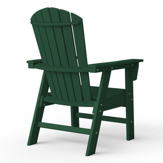 Dylan Outdoor Patio Shell-back Adirondack Dining Chair Weather Resistant