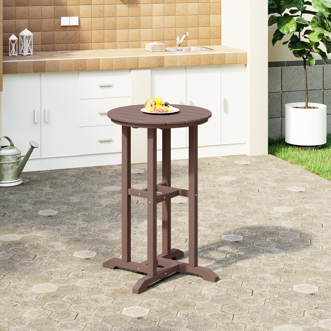 Malibu 37" Counter Height Round Outdoor Patio Bistro Bar Table