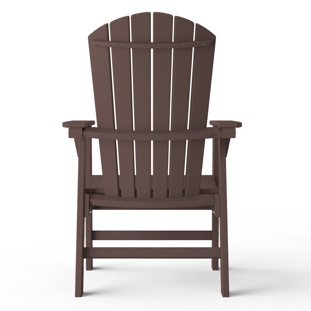 Dylan Outdoor Patio Shell-back Adirondack Dining Chair Weather Resistant
