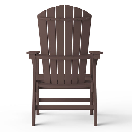 Dylan Outdoor Patio Shell-back Adirondack Dining Chair Weather Resistant