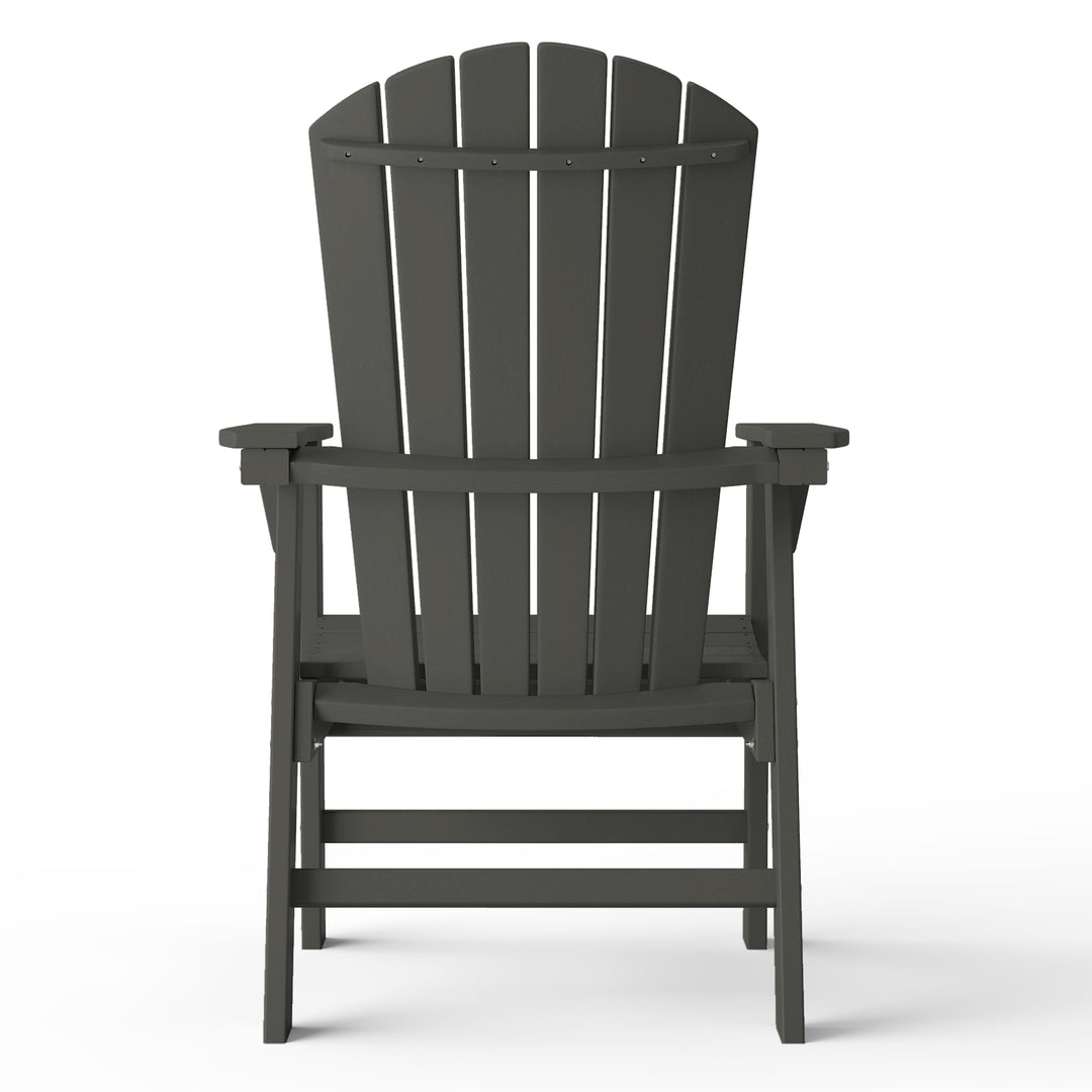 Dylan Outdoor Patio Shell-back Adirondack Dining Chair Weather Resistant