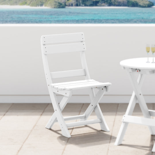 Malibu HDPE Outdoor Patio Modern Folding Dining Chair