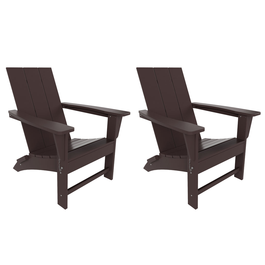 Ashore Westintrends Modern Outdoor Folding Adirondack Chair (Set of 2)