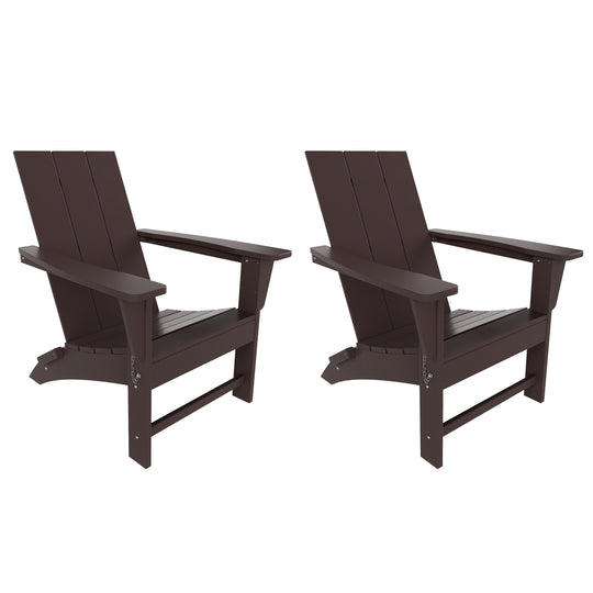 Ashore Westintrends Modern Outdoor Folding Adirondack Chair (Set of 2)