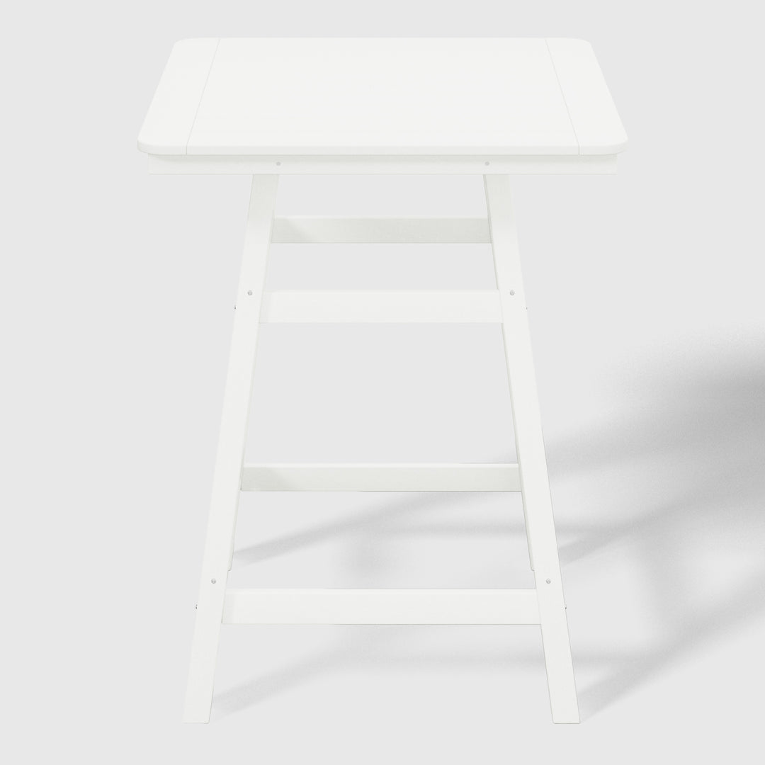 Malibu Square Outdoor Patio Counter High Bistro Bar Table With Umbrella Hole