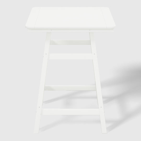 Malibu Square Outdoor Patio Counter High Bistro Bar Table With Umbrella Hole