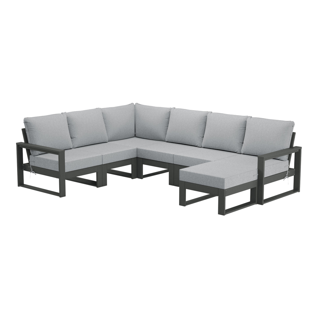 Montara 7-Piece Outdoor Modular L-Shaped Corner Patio Sectional Sofa Set