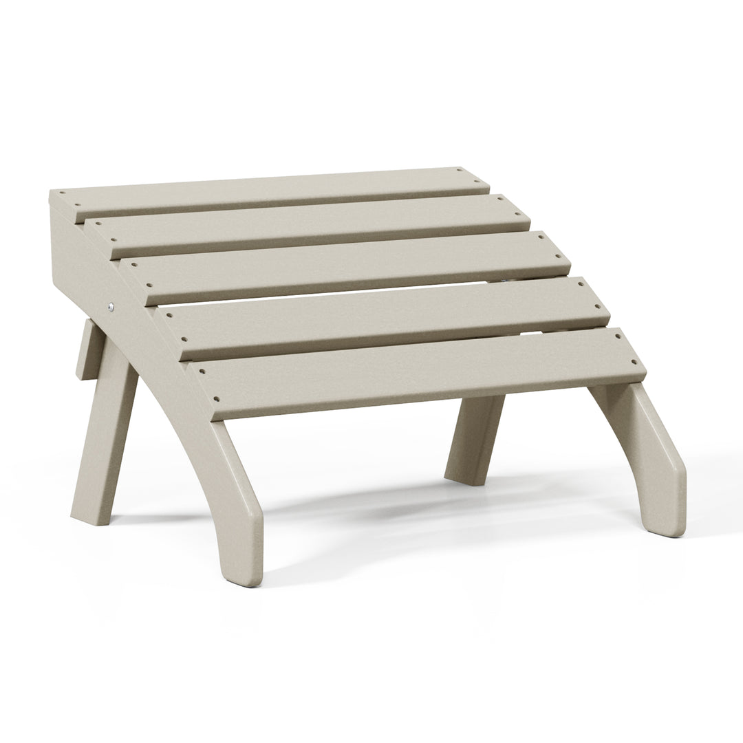 Dylan Outdoor Patio HDPE Adirondack Ottoman Footrest