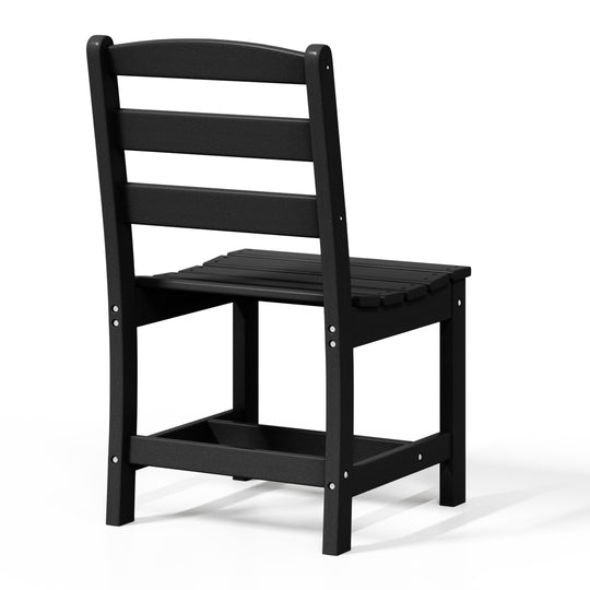 Ashore Outdoor HDPE Patio Classic Armless Dining Side Chair