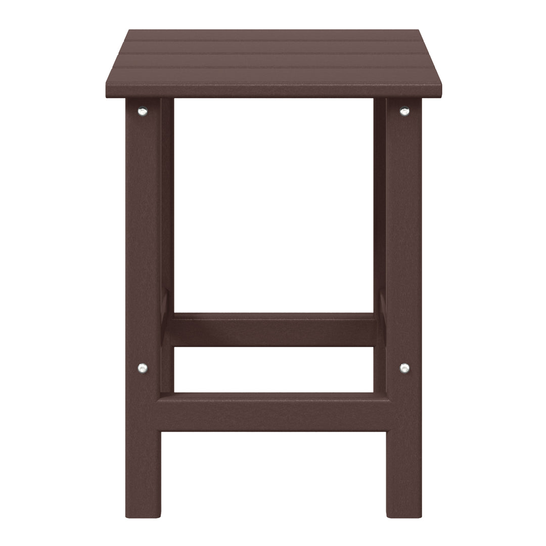 Malibu 14" square outdoor Side table for Adirondack chair