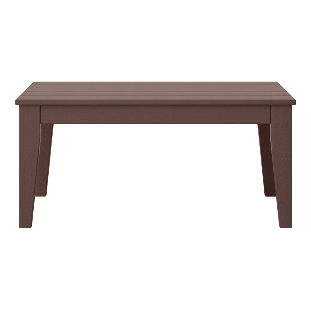 Malibu Low Outdoor HDPE Patio Rectangle Coffee Table