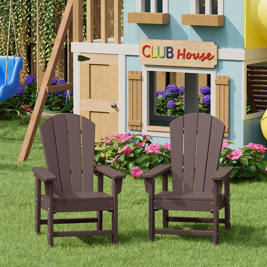 Malibu Kids Outdoor Adirondack Plastic Patio Chair (Set of 2)