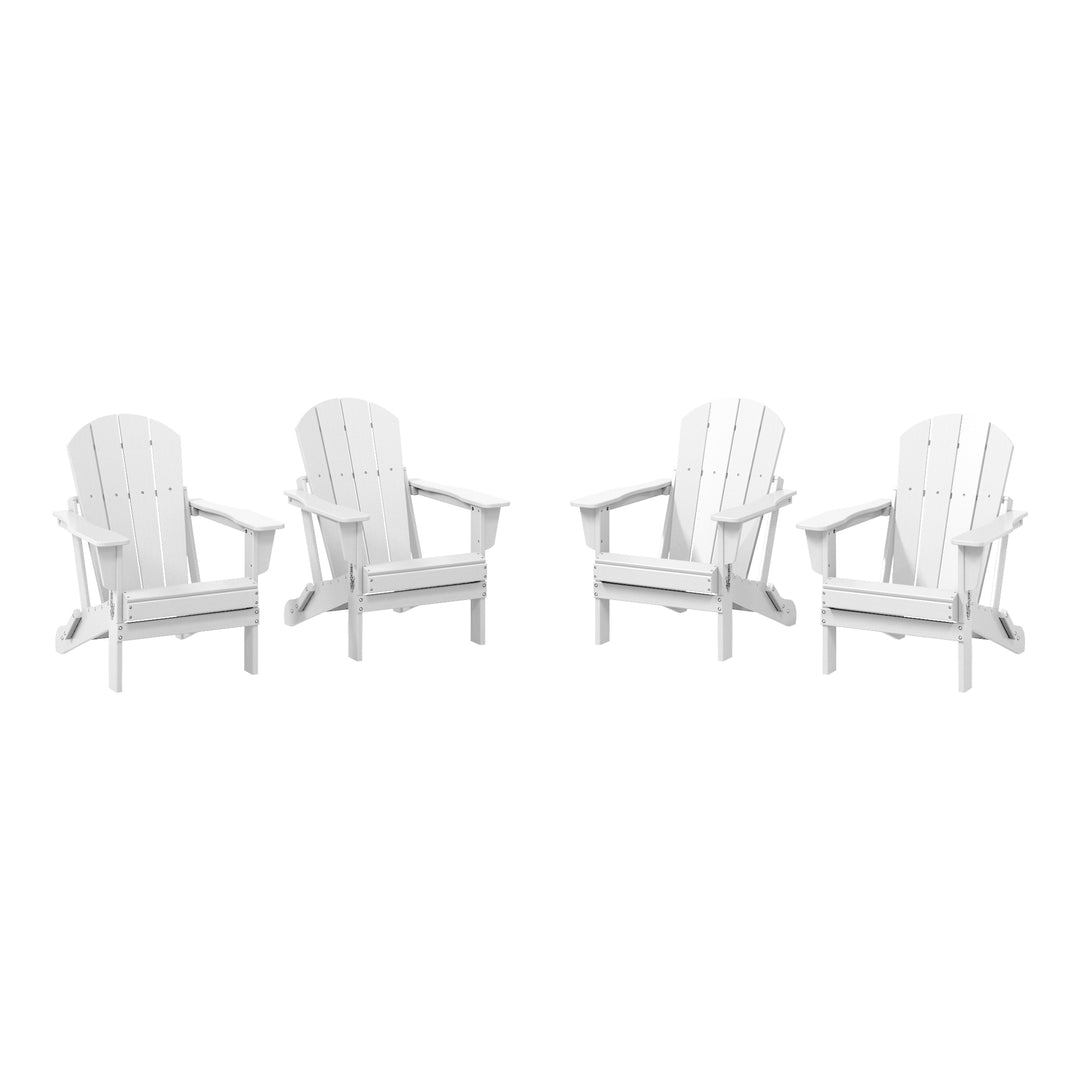 Malibu 4-Piece set outdoor folding Poly Adirondack chair