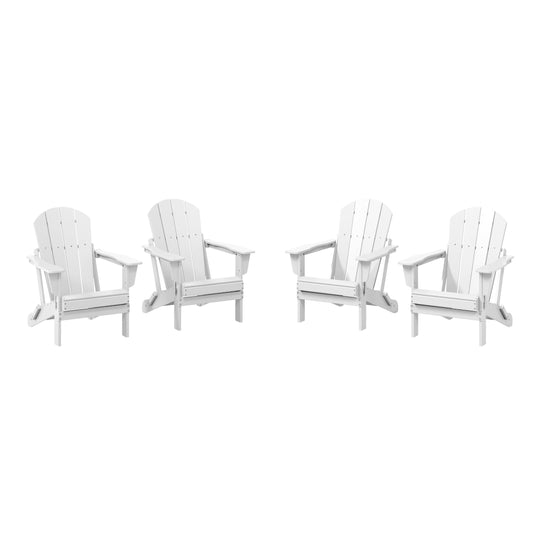 Malibu 4-Piece set outdoor folding Poly Adirondack chair