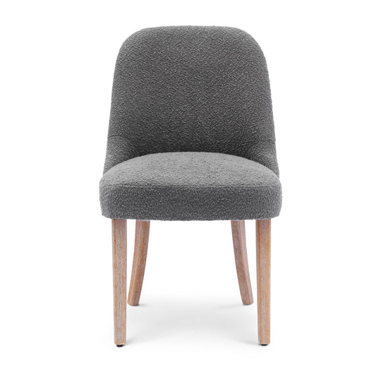 Genevieve Mid-Century Modern Upholstered Boucle Dining Chair (Set of 6)