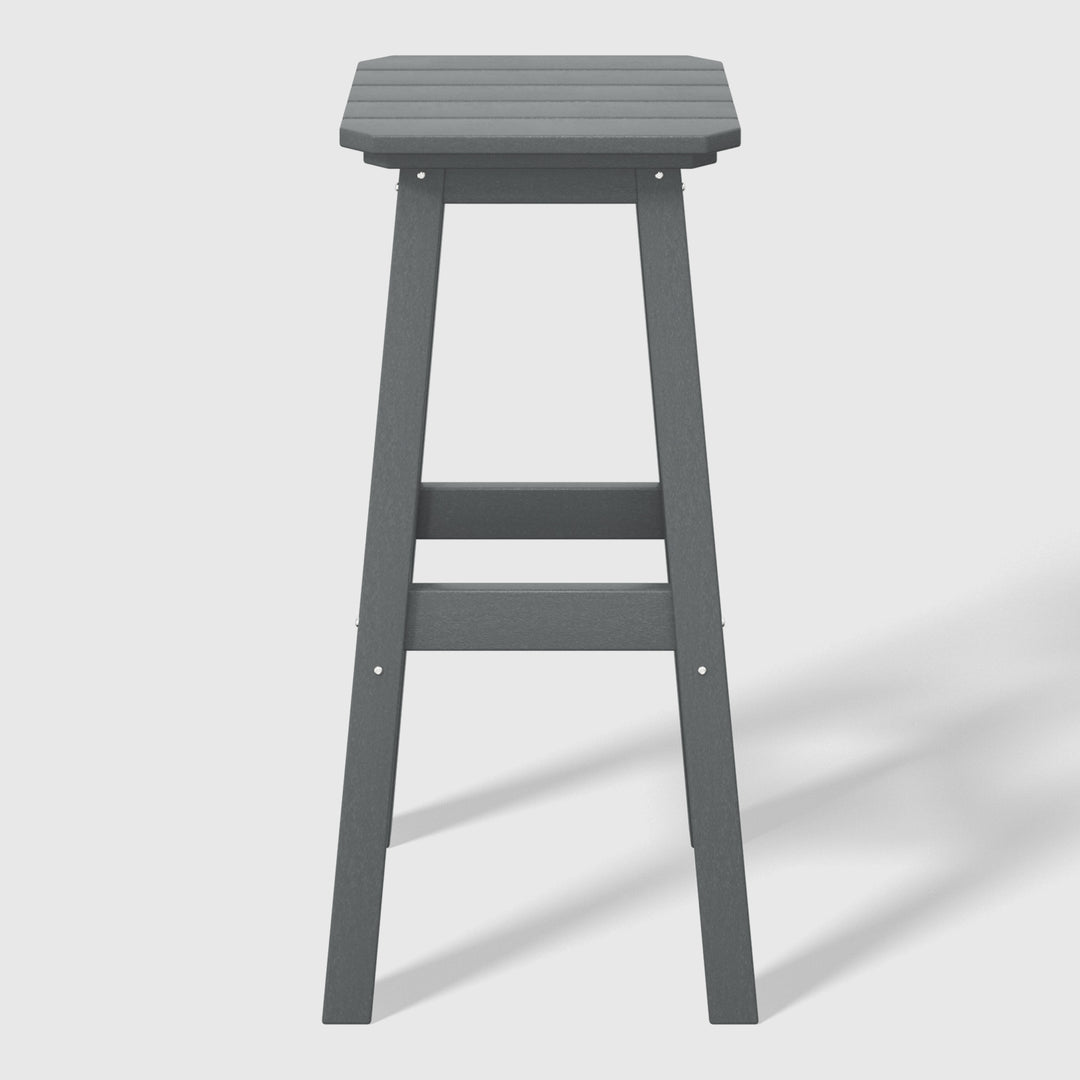 Malibu 29" HDPE Outdoor Patio Square Bar Height Bar Stool