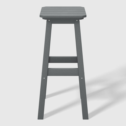 Malibu 29" HDPE Outdoor Patio Square Bar Height Bar Stool