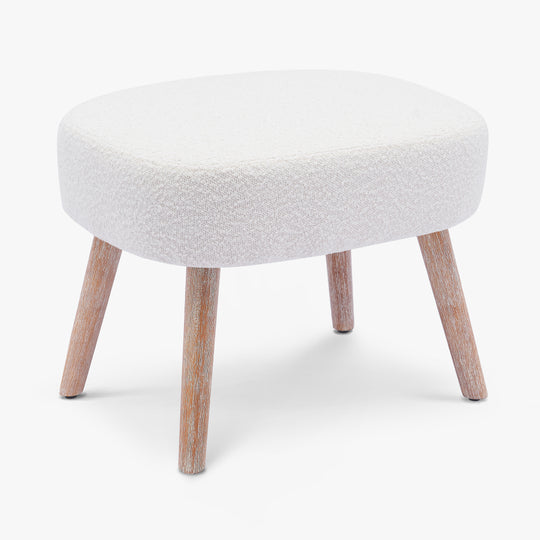 Genevieve 21" Wide Square Upholstered Cushion Ottoman Foot Stool