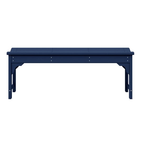 Malibu 48" length backless Poly Wood Outdoor / Garden bench