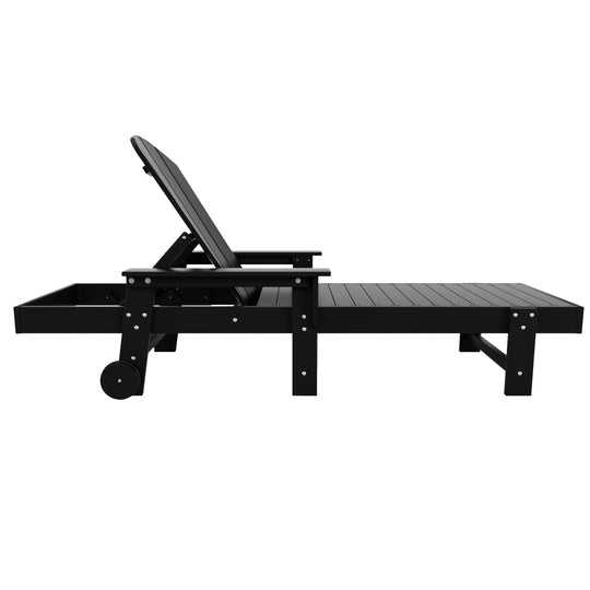 Malibu Reclining Chaise Lounge With Arms & Wheels