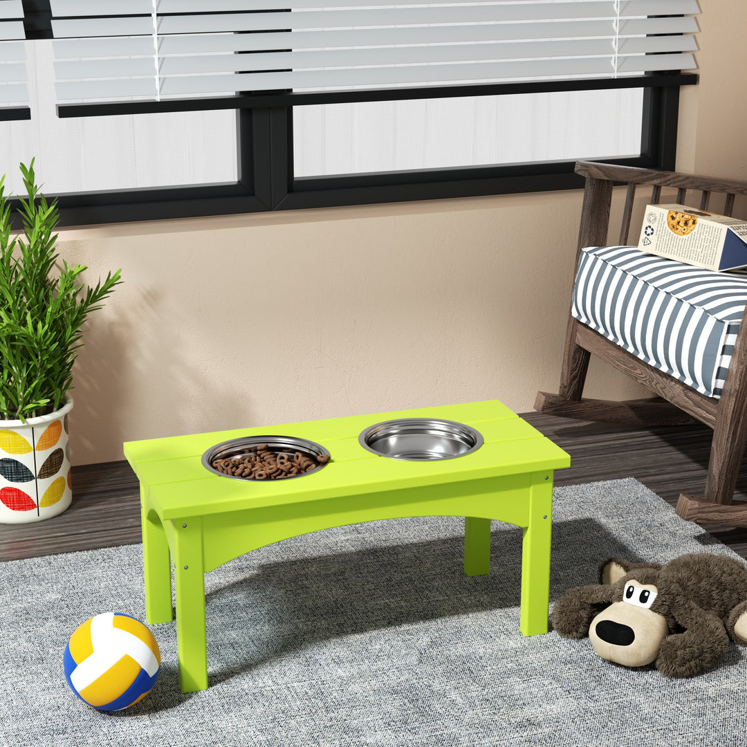 Malibu HDPE Weather Resistant Elevated Pet Feeder