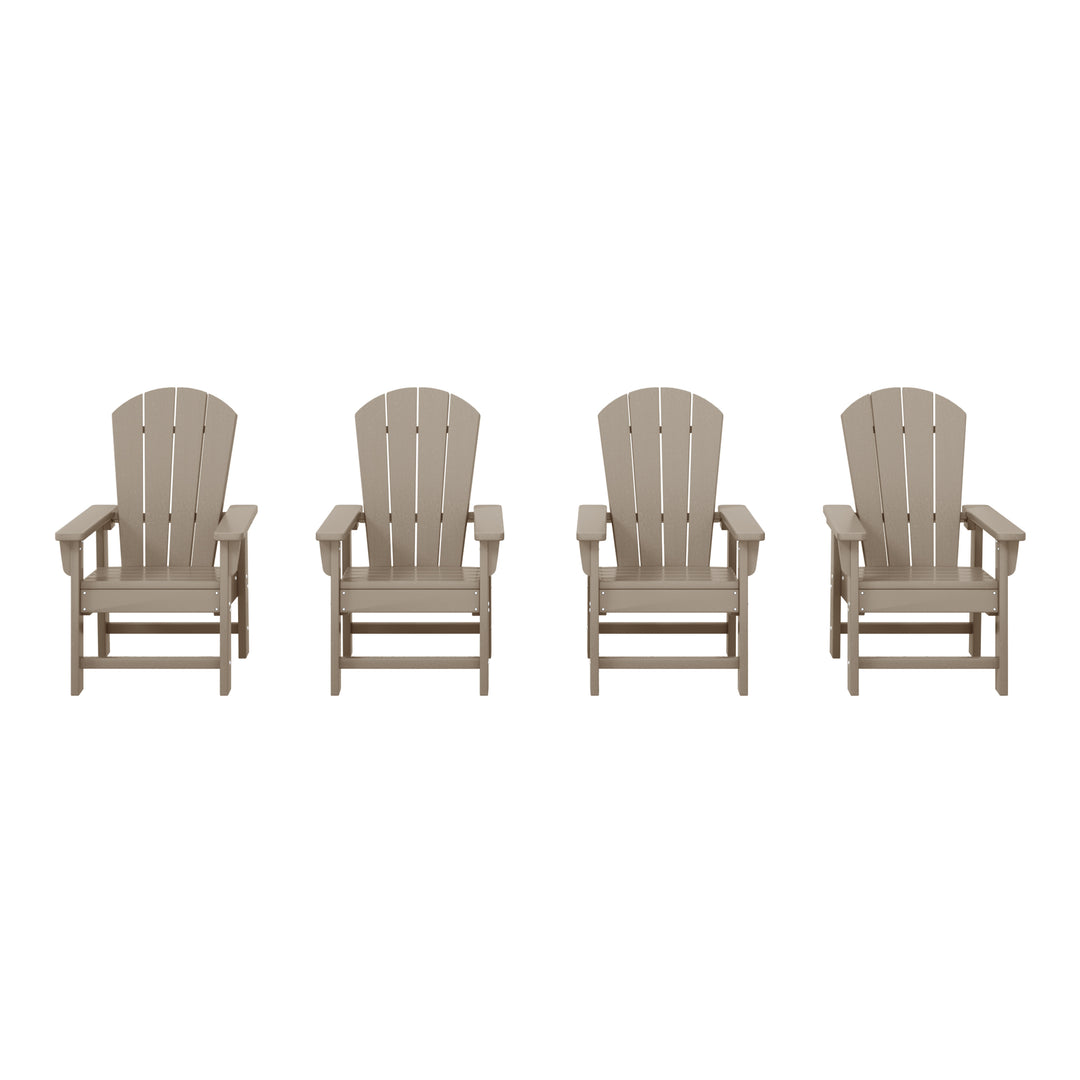 Malibu Kids Outdoor Adirondack Plastic Patio Chair (Set of 4)