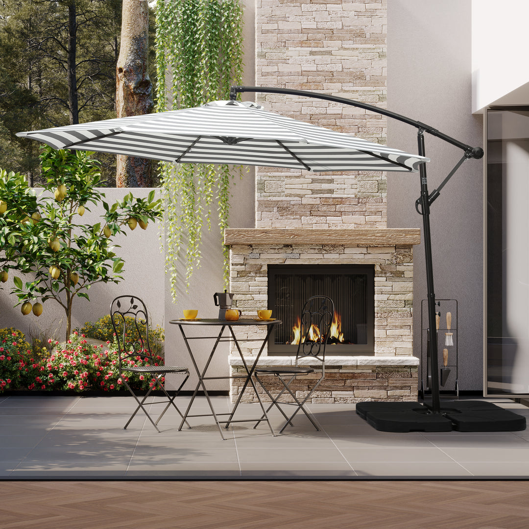 Julia 10 ft. Outdoor / Patio Cantilever Hanging Umbrella