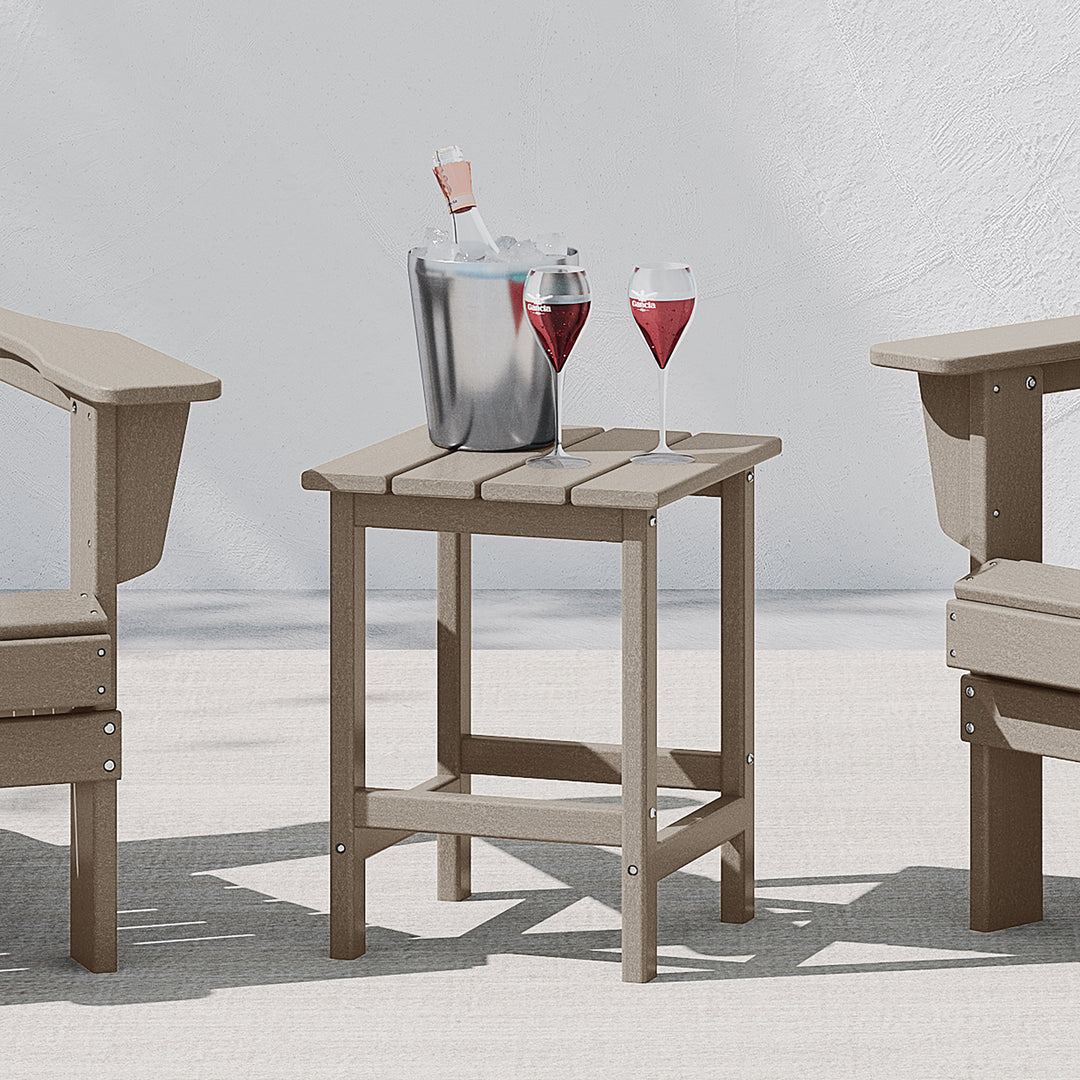Malibu 14" square outdoor Side table for Adirondack chair