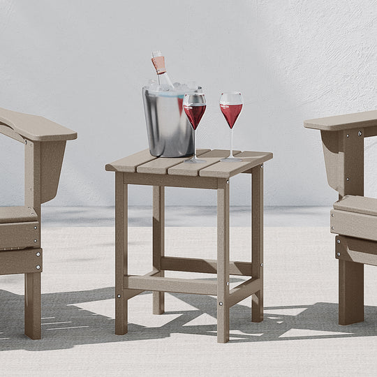 Malibu 14" square outdoor Side table for Adirondack chair