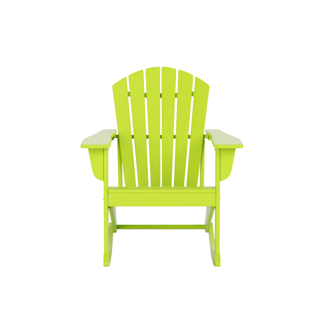 Dylan Outdoor Patio Poly Plastic Adirondack Rocking Chair